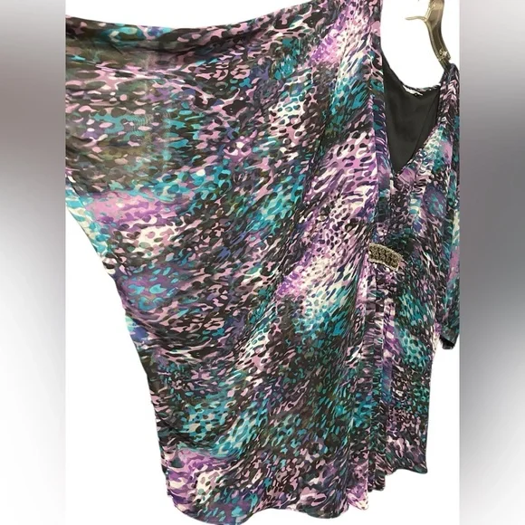 Jennifer Lopez Purple and Blue Patterned Tunic - Picture 7 of 10